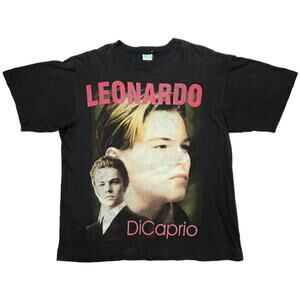 Vintage 90s Leonardo DiCaprio Rap Tee Titanic Movie Promo Shirt